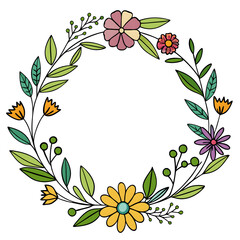 floral frame with flowers