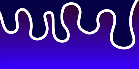 Obraz premium abstract liquid shape with smooth curves and dripping edges, resembling melted paint or soft ink. This colourful flowing element works as a modern graphic frame or artistic blob for design use