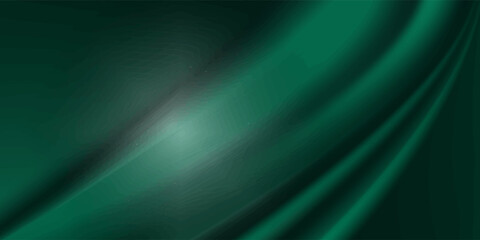 Abstact 3d luxury green curve with border golden curve lines elegant and lighting effect on green background. Vector illustration