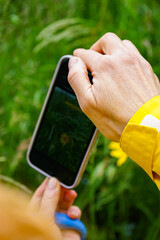 mobile phone in hand