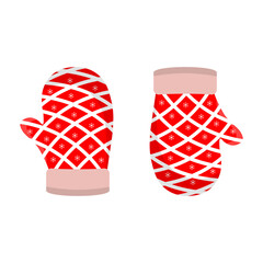 Christmas Gloves Illustration.