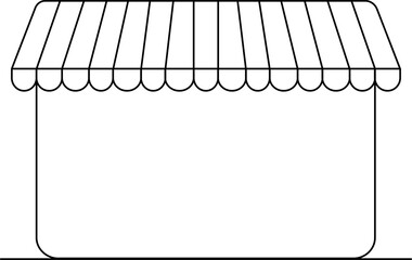 Outline Shop Icon Vector for Online Store and Retail Design