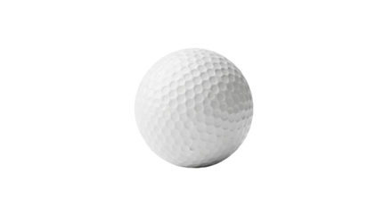 transparent golf ball, ultra-detailed macro shot highlighting dimpled texture, isolated on a transparent studio background with copy space. concept of precision sports and recreation