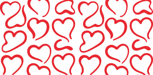 red love heart seamless pattern background