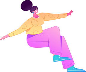 Human figure sitting pose, vector flat gradient illustration from the internet
