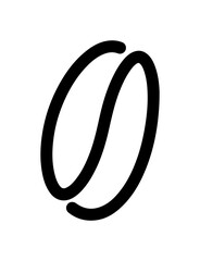 Simple coffee bean icon for your cafe menu or website design, perfect for food and beverage