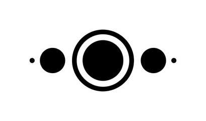 Elegant minimalistic black dot and circle design element perfect for modern logo and brand identity