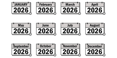 Name of 12 Month with year of 2026
