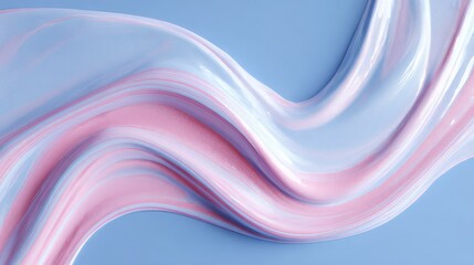 Abstract Wave Patterns in Soft Pink and Blue Tones with a Smooth Flowing Texture Ideal for Artistic and Creative Backgrounds