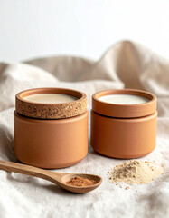 Revitalize your skin with terracotta natural clay masks home spa beauty products cozy environment close-up clay therapy