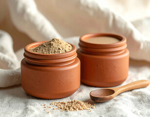 Revitalize your skin with beauty jars natural clay mask home spa diy beauty relaxing environment terracotta glow
