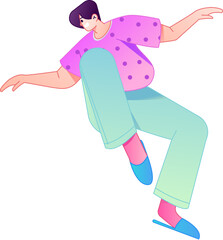 Human figure sitting pose, vector flat gradient illustration from the internet
