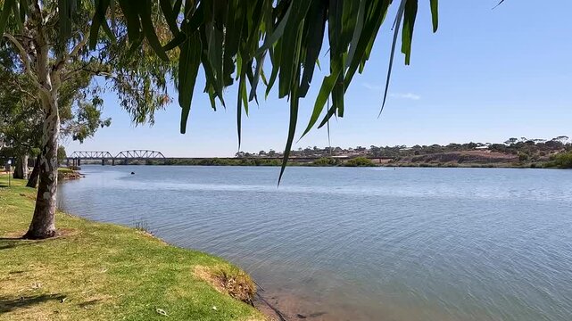 Scenic View of the Murray River at Murray Bridge - Tranquil Waterway in South Australia&rsquo;s Countryside