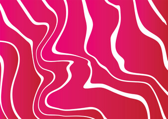 Wavy Pink And White Zebra Pattern Doodle Poster With Thick Lines. pink and white zebra wavy pattern wallpaper featuring a pop-art inspired graphic design.