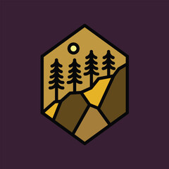 Hills graphic illustration vector art t-shirt design