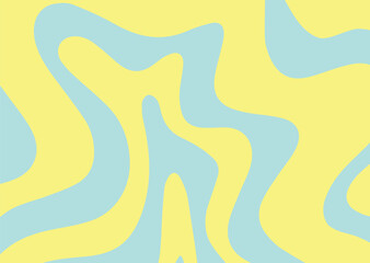 Summer bright retro 60s or 70s background with colorful leaking smooth organic bold lines.