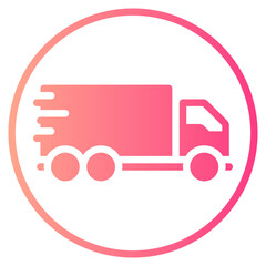 delivery truck gradient icon
