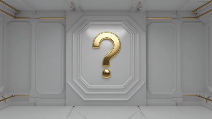 Sterile white corridor with backlit mystery cube suits futuristic lab teaser Video 4K UHD 60fps - Powered by Adobe