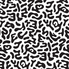 Unique Fluid Abstract Shape Arrangement Creating a Striking Visual Monochromatic Pattern