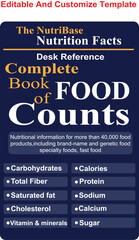 Obraz premium Nutrition facts, supplement facts, nutrition template design, editable nutrition facts design, food packaging and product information, vitamin facts template design. 