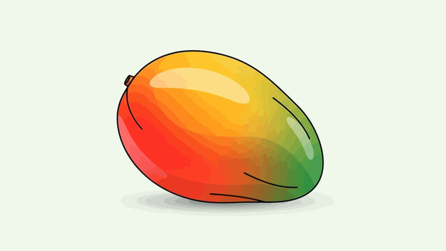 Fresh Mango Fruit &ndash; Colorful Vector Illustration