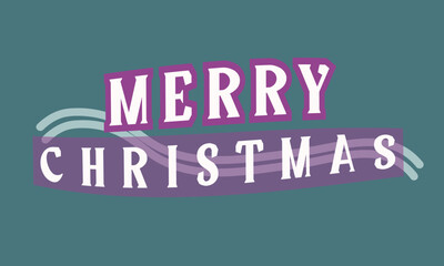 Stylish Merry Christmas Typography Graphic – Modern Holiday Greeting Card Design
