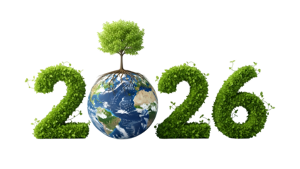 Environmental sustainability and the year 2026 a green future concept