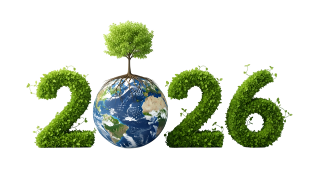 Environmental sustainability and the year 2026 a green future concept