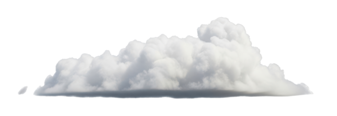 Realistic Fluffy Cumulus Cloud Isolated on Clean White Background for Digital Design