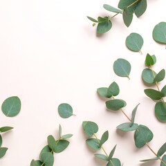 Obraz premium A vibrant cluster of lush green leaves arranged artfully against a clean, bright white background, showcasing their intricate textures and natural beauty.