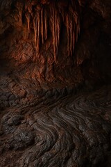 Lava chamber with ropy floor
