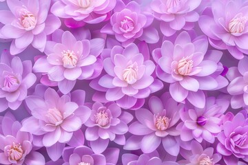 Beautiful Arrangement of Pink Lotus Flowers on a Soft Background