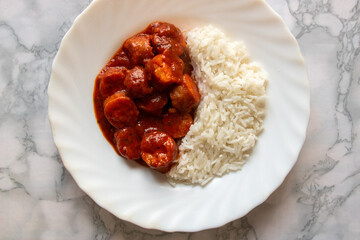 Roubaix saucisse maison - plat chaud