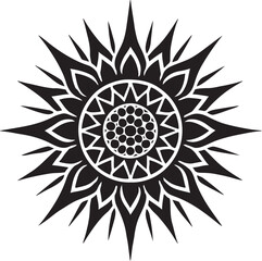 Sunflower Mandala Stellar Bloom Array.eps