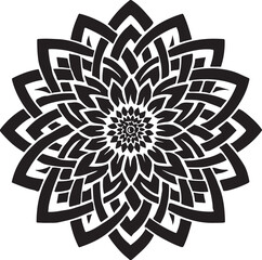 Sunflower Mandala Serpent Petal Weave.eps