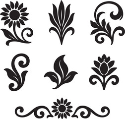 Sunflower Art Nouveau Bundle.eps