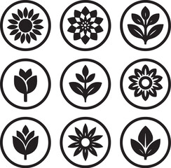 Sunflower Sigil Circle Bundle.eps