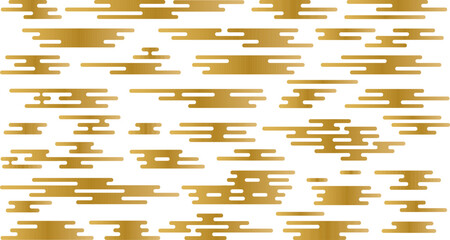 Japanese cloud motif Gold shape. Traditional asian element Vector graphic set.