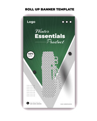 Winter essentials product Social media post design template