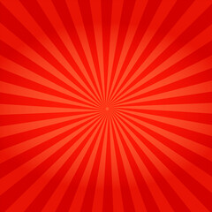 Vibrant red sunburst background with radiating stripes pattern