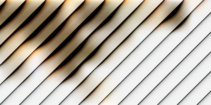 Abstract textured background of a white surface with parallel diagonal lines and wavy scorch marks.