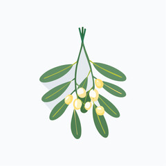 Flat Design Hanging Mistetoe Icon