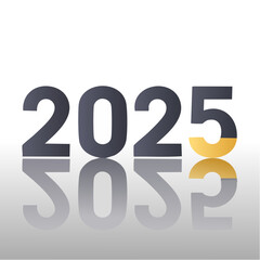 Flat Design Number 2025 Icon