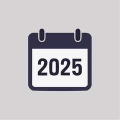 Flat Design Calendar 2025 Icon