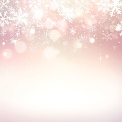 A whimsical pink and white Christmas background adorned with delicate snowflakes, creating a festive and cheerful winter wonderland atmosphere.