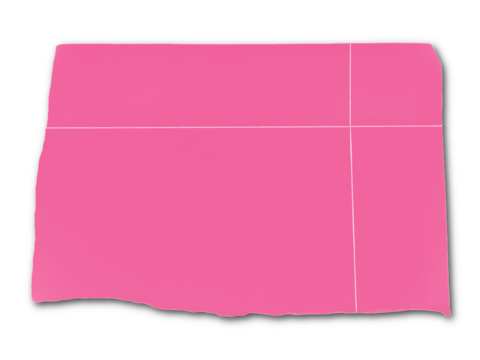 Vibrant Pink Blank Torn Paper Fragment with Header and Horizontal Lines - Powered by Adobe