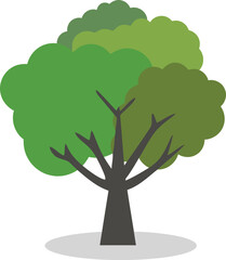 Nature's Simplicity A Stylized Tree Illustration for Ecological Harmony and Green Growth