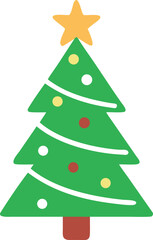 Vector icon of a Christmas tree.