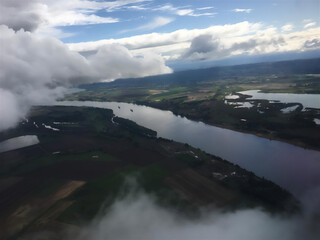 clouds over the river