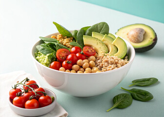 Colorful and Nutritious Vegan Buddha Bowl with Fresh Ingredients